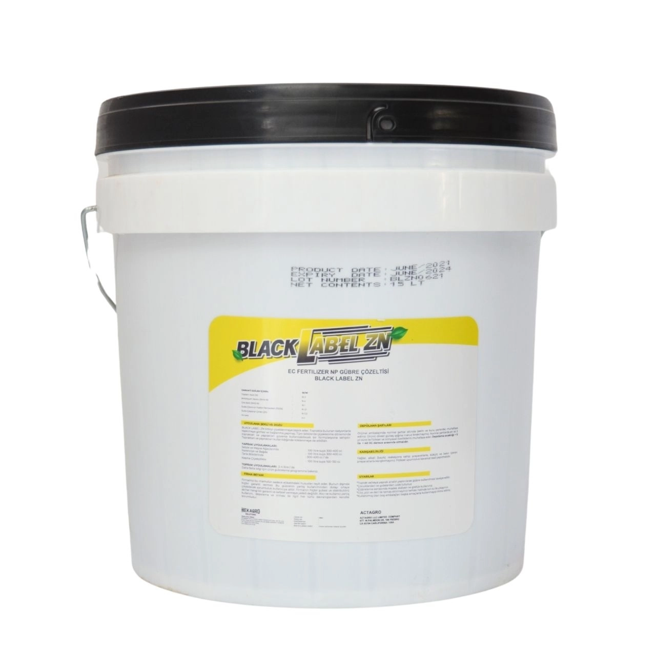 BLACK LABEL ZN 5-15-0+ME +%7 A.O.A  15 LT.