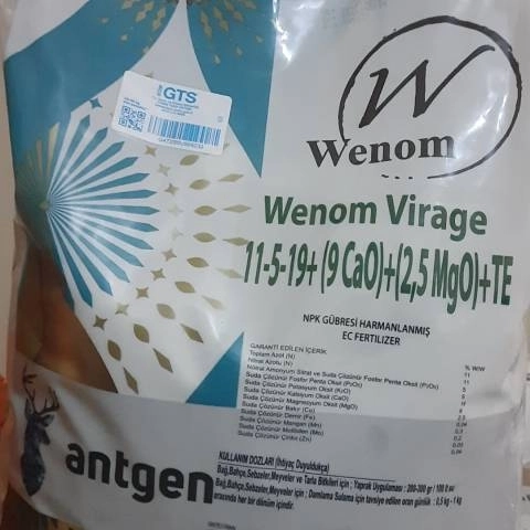 WENOM VİRAGE 11-5-19+(9cao)+(2,5MgO)+TE 15 Kg